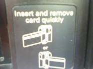 Credit card sign